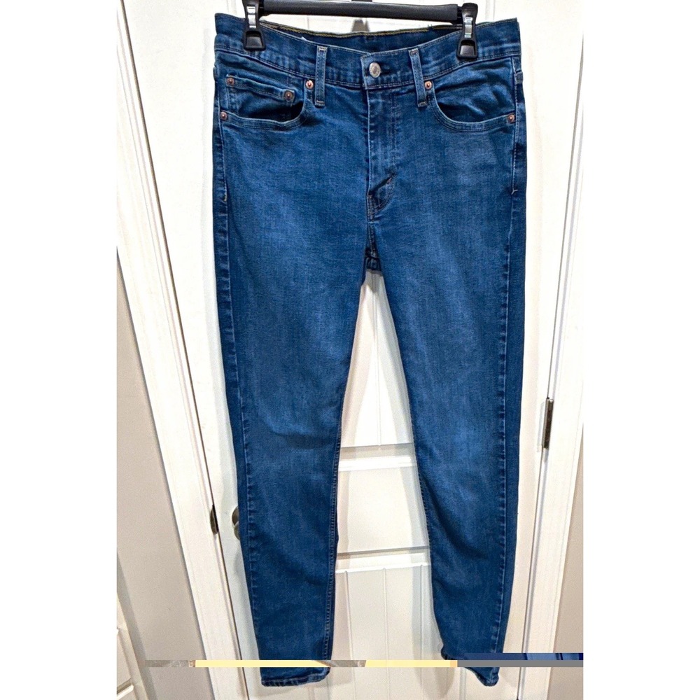 Levi's Men's Blue Denim Jeans Slim Fit Size 32 Medium Wash 5-Pocket